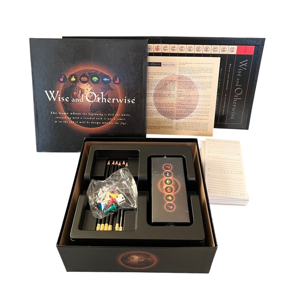 Wise and Otherwise Board Game Complete 2500 Sayings 500 Cards 1997 Edition
